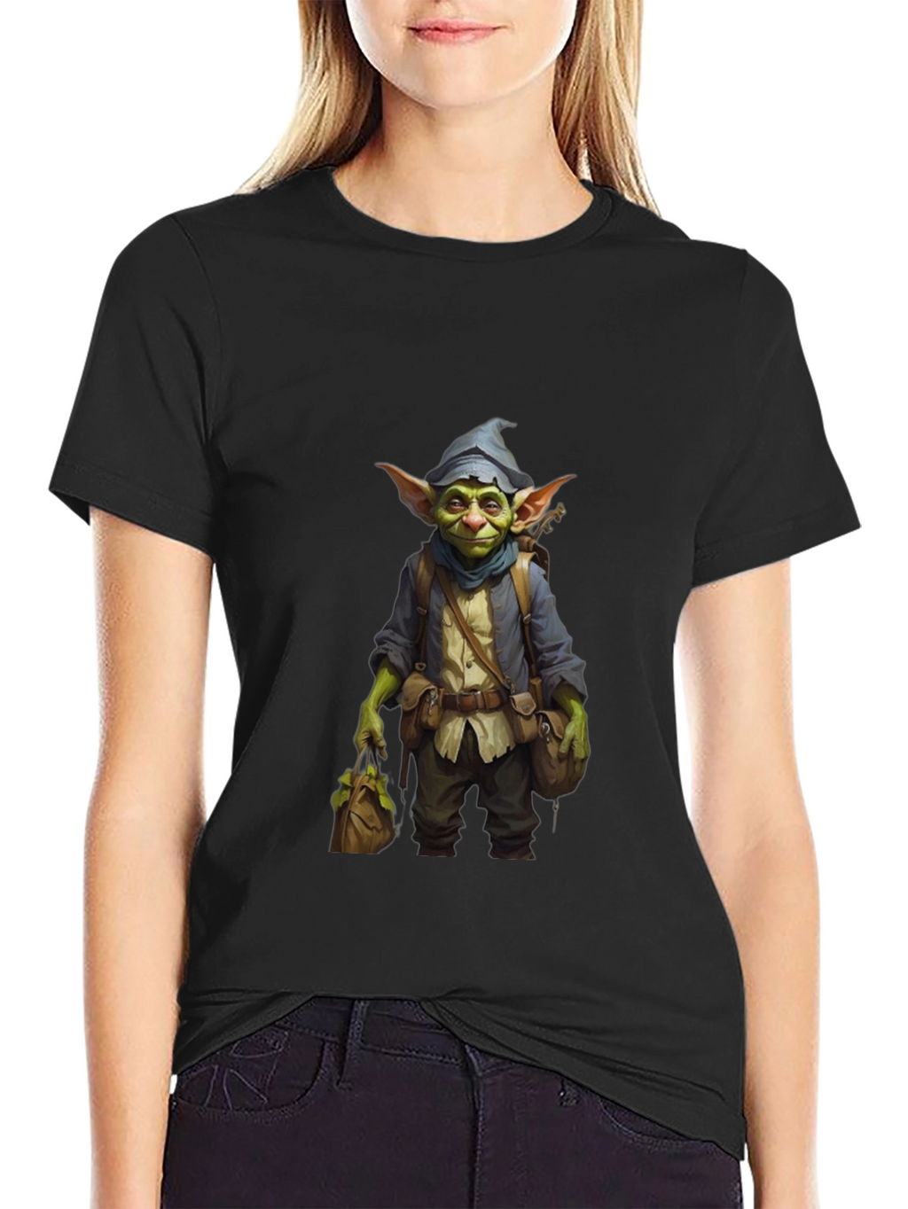 Goblin Adventurer Graphic Tee - Black Unisex T-Shirt