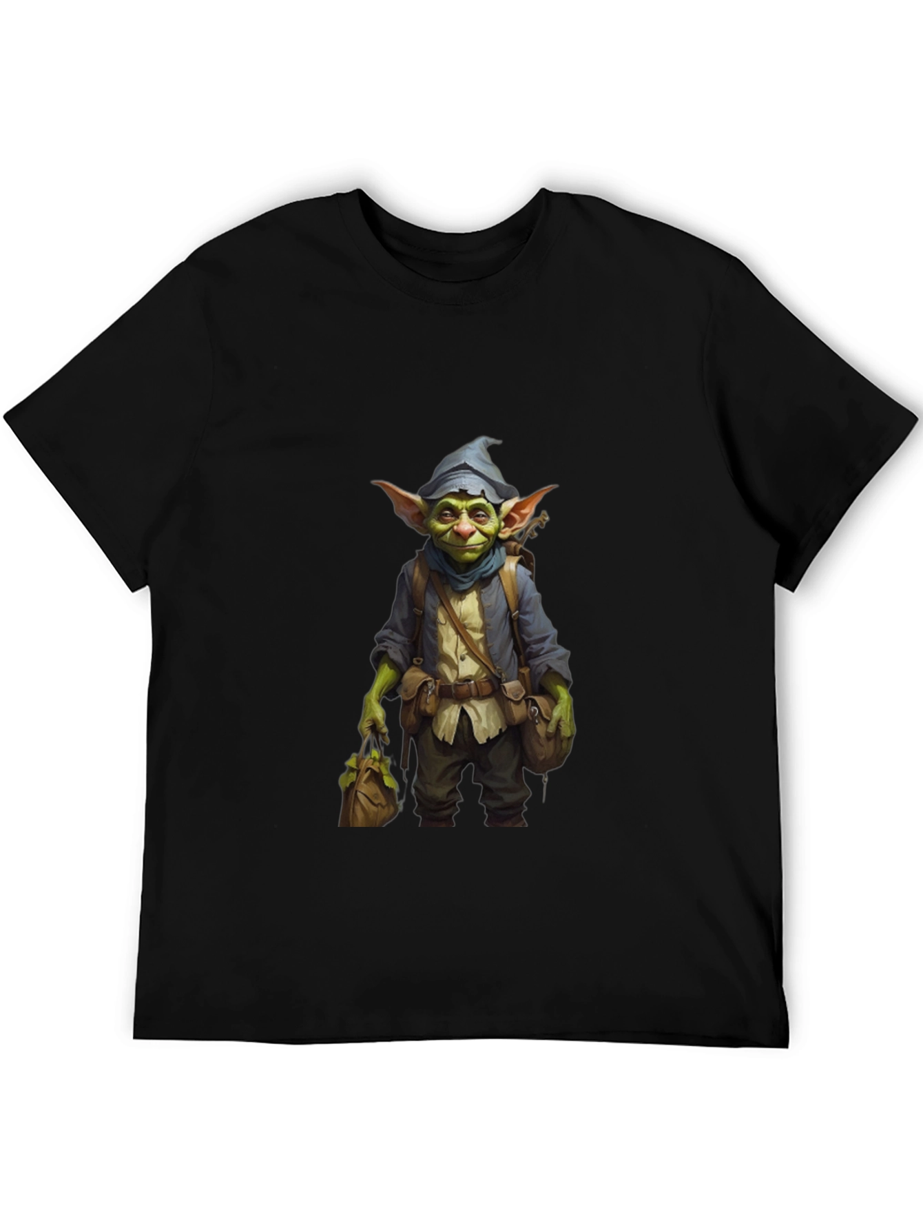 Goblin Adventurer Graphic Tee - Black Unisex T-Shirt
