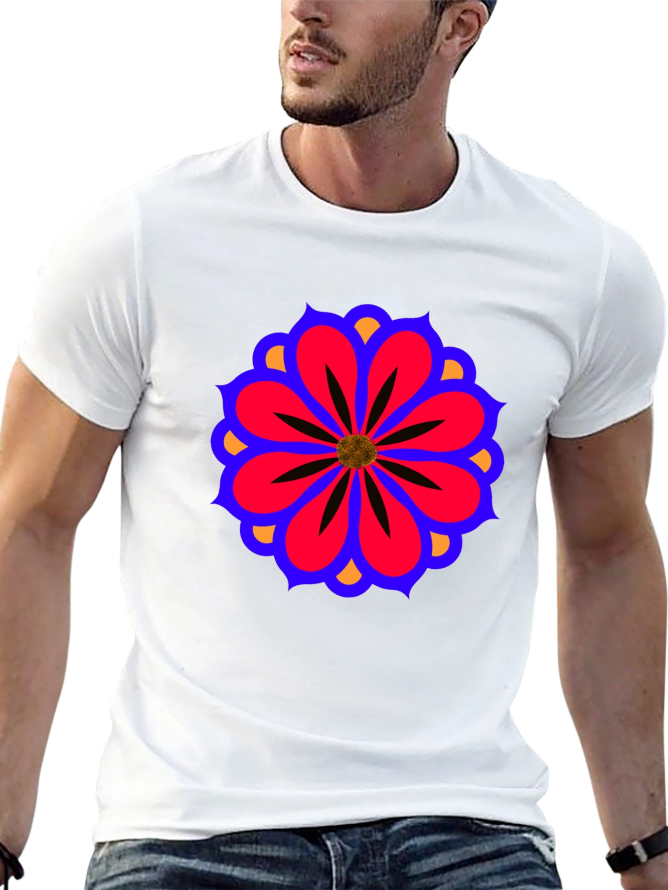Floral Mandala T-Shirt - Stylish Graphic Tee