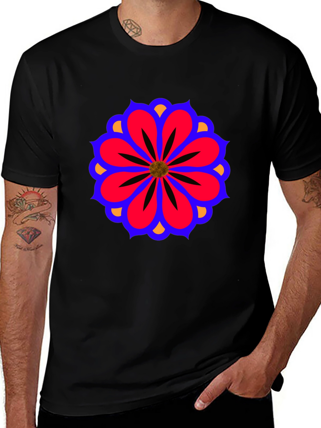 Floral Mandala T-Shirt - Stylish Graphic Tee