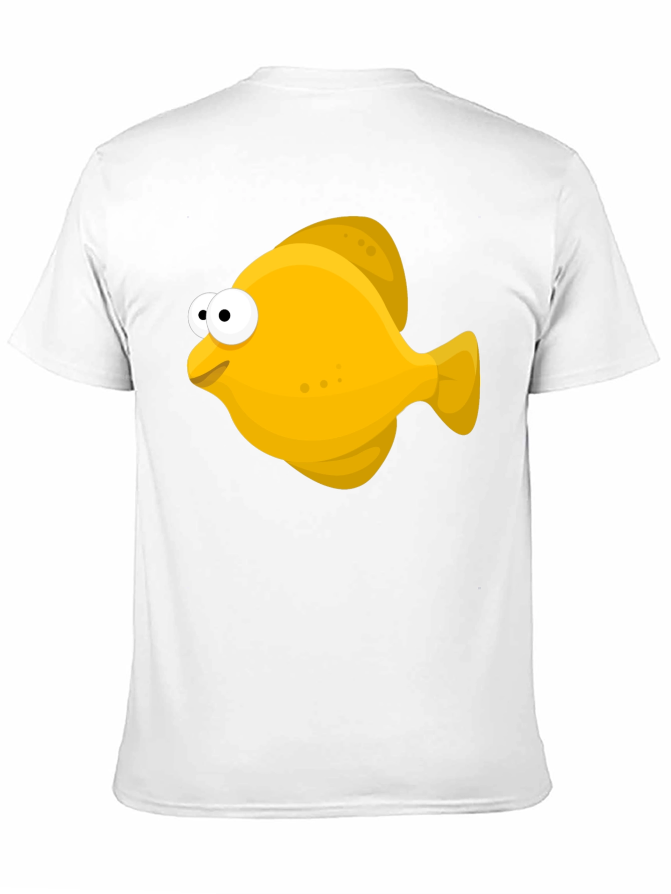 Cartoon Fish Graphic Tee - Black Unisex T-Shirt