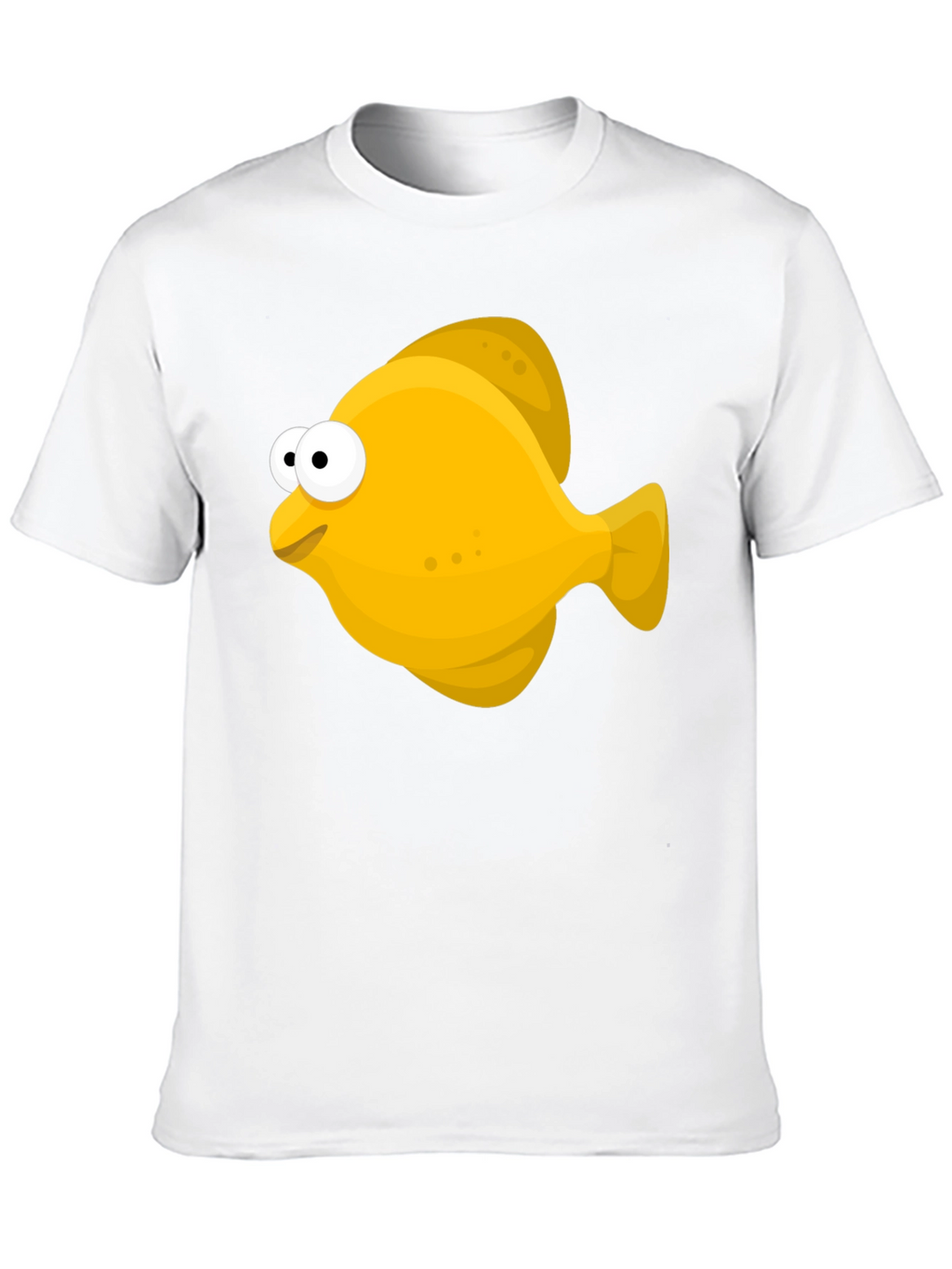 Cartoon Fish Graphic Tee - Black Unisex T-Shirt