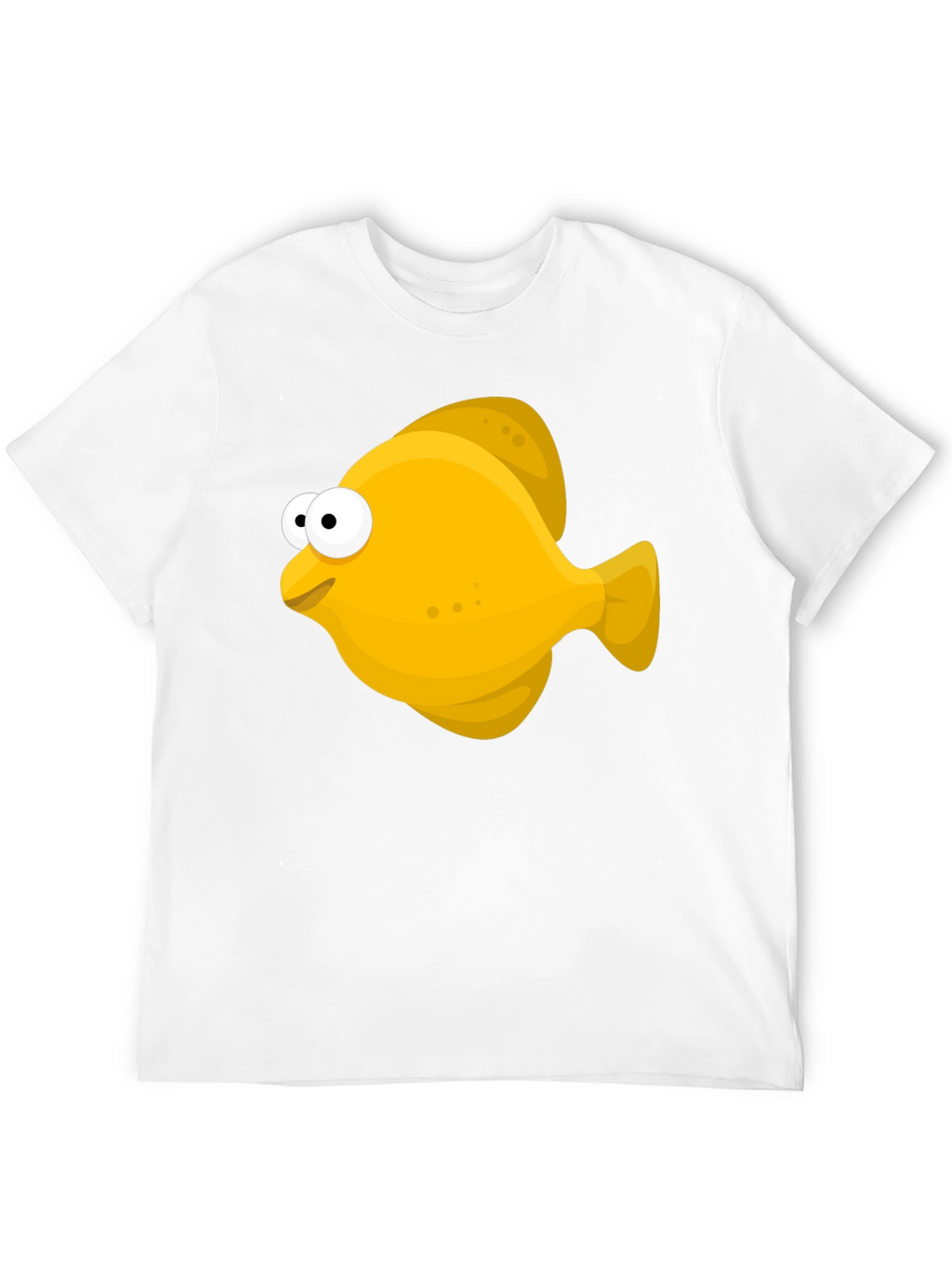 Cartoon Fish Graphic Tee - Black Unisex T-Shirt