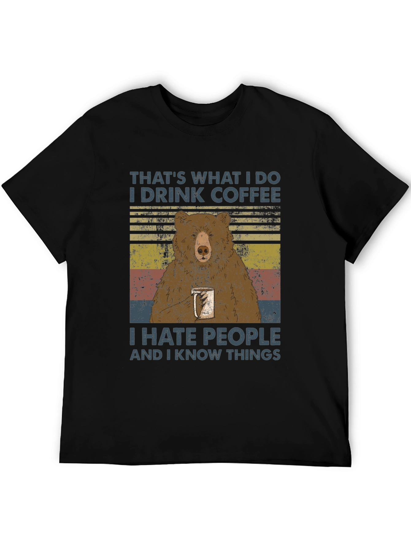 I Drink Coffee Bear T-Shirt