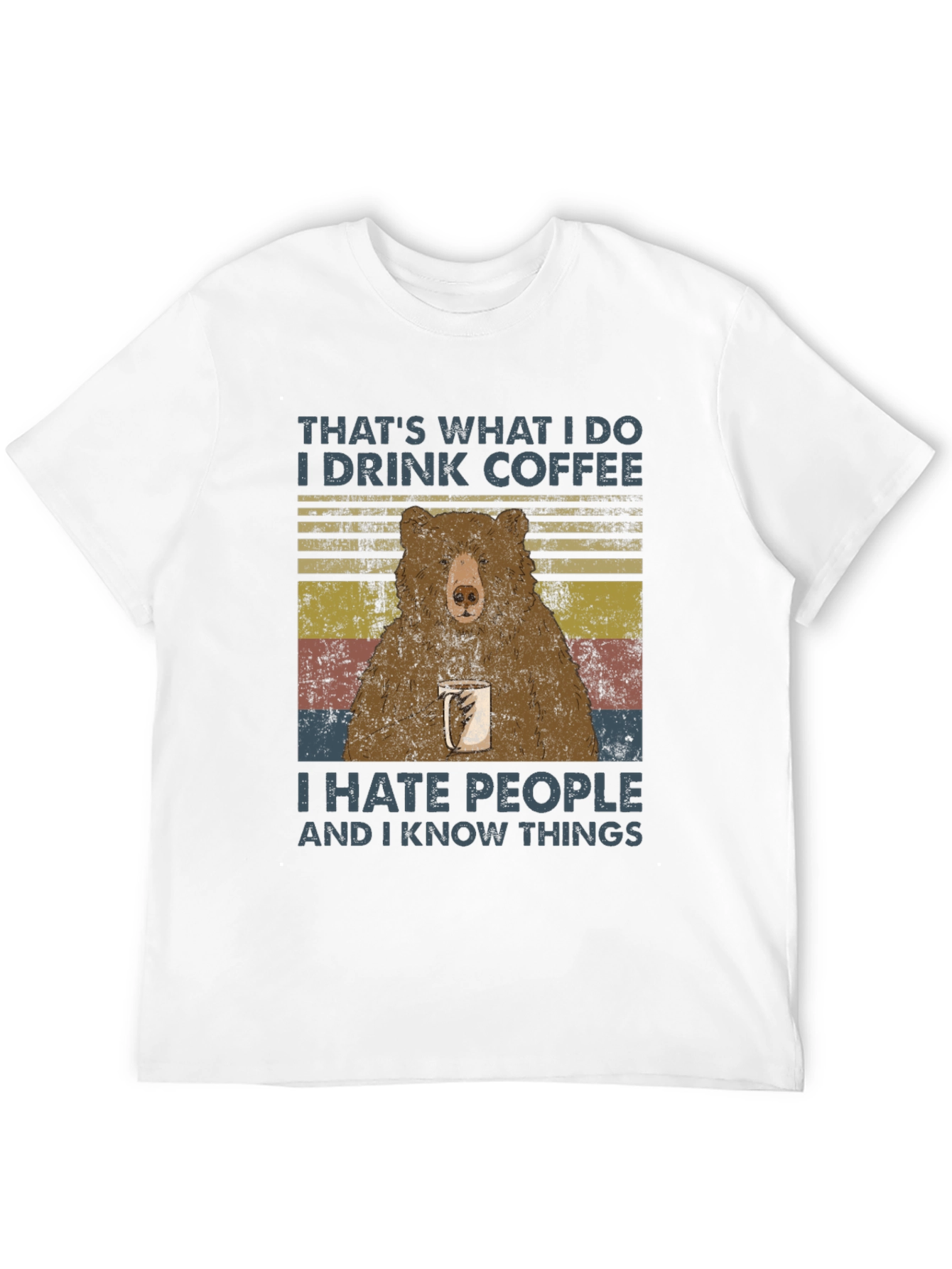 I Drink Coffee Bear T-Shirt