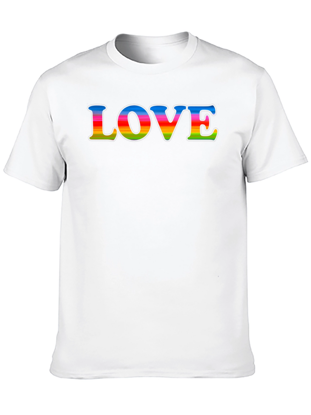 Rainbow LOVE Graphic Black T-Shirt