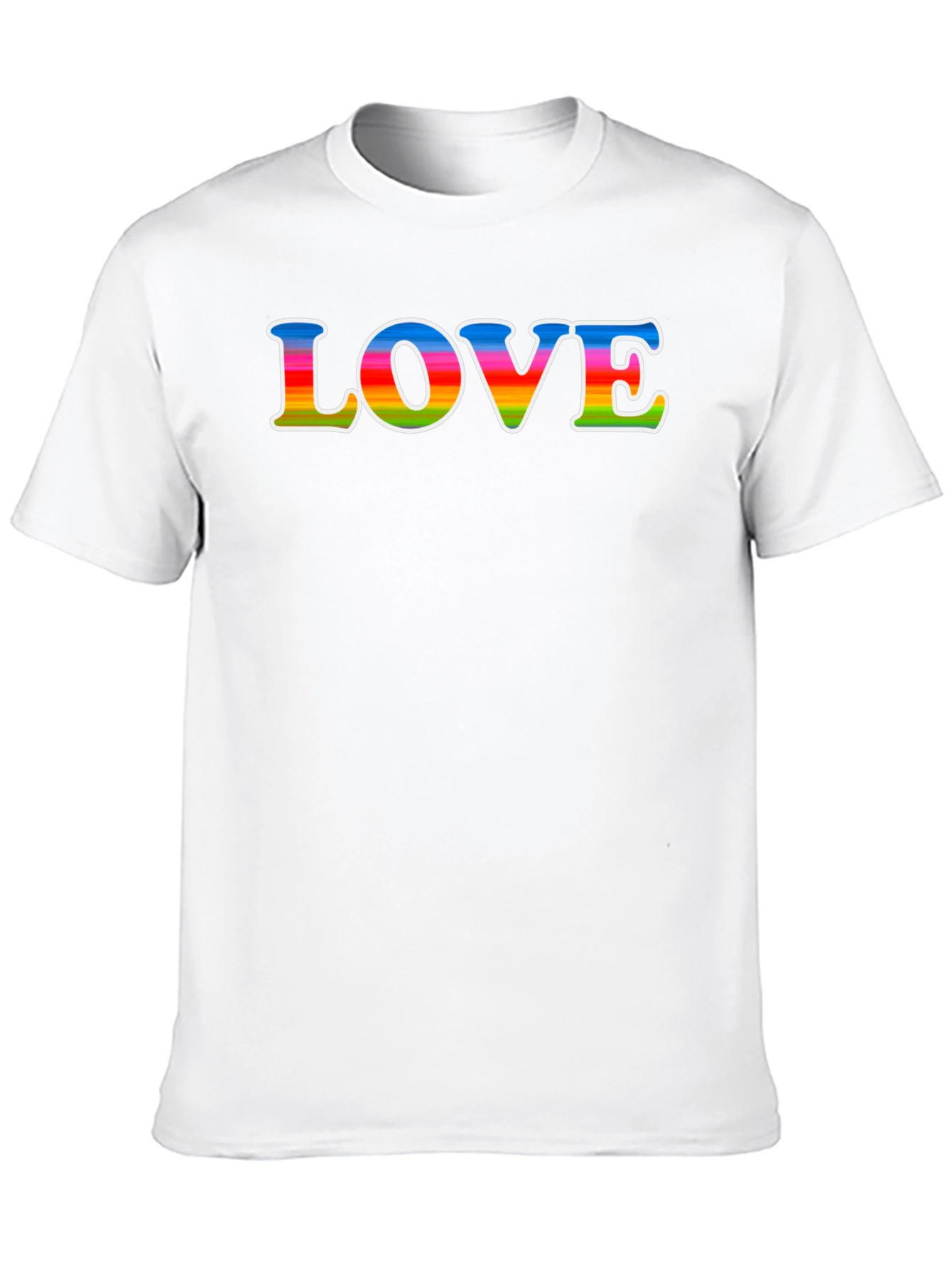 Rainbow LOVE Graphic Black T-Shirt