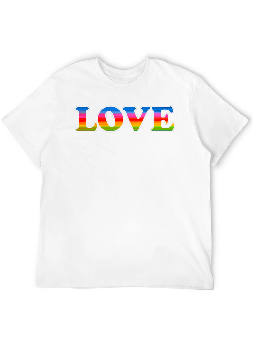 Rainbow LOVE Graphic Black T-Shirt