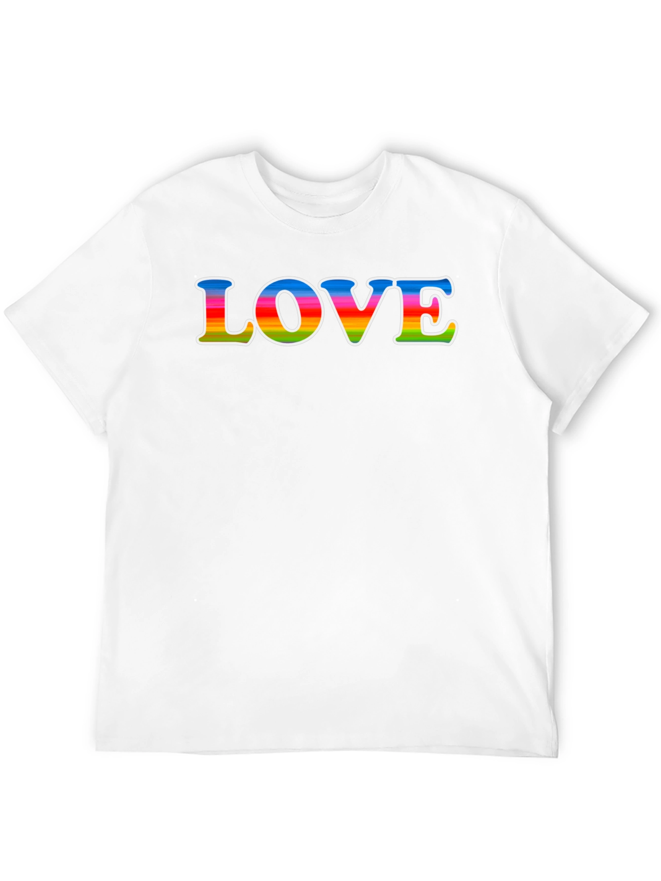 Rainbow LOVE Graphic Black T-Shirt