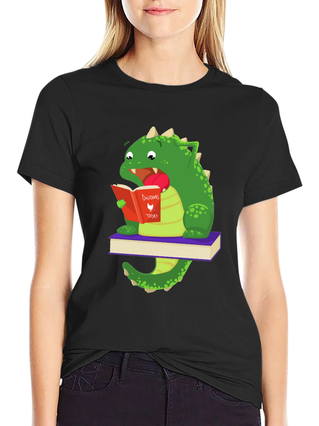 Dinosaur Reading Book T-Shirt