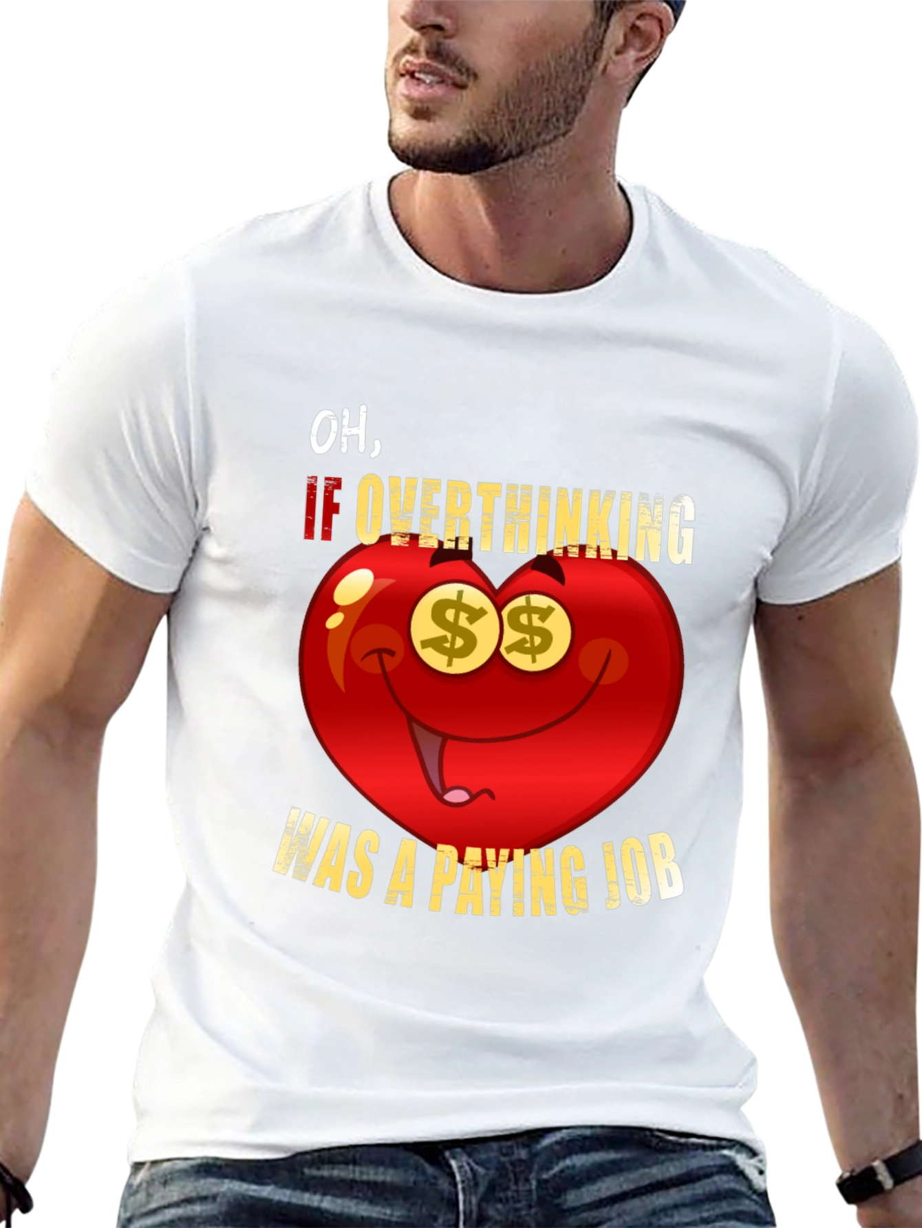 Overthinking Paying Job Funny Graphic Tee