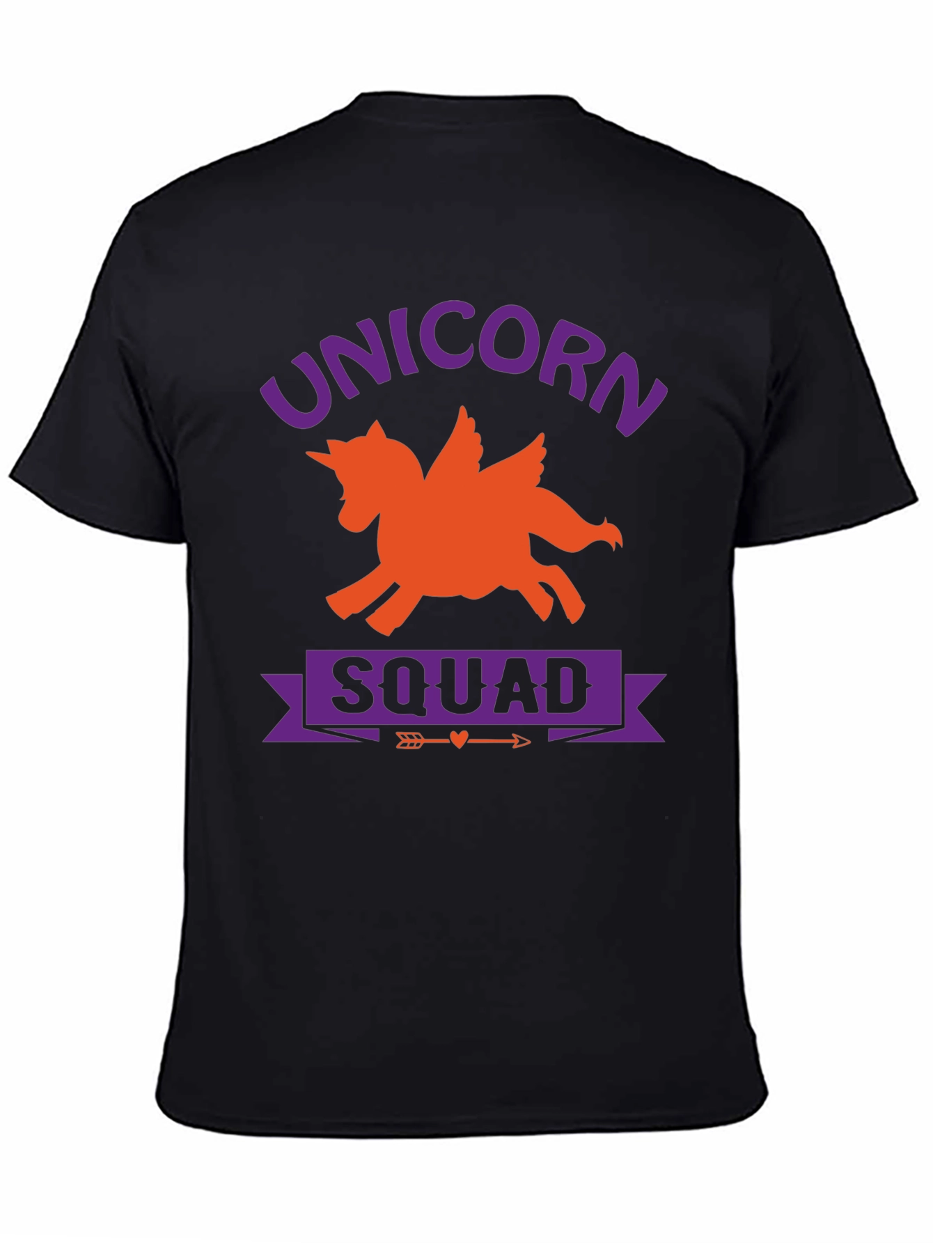 Unicorn Squad Graphic Tee - Black Cotton T-Shirt