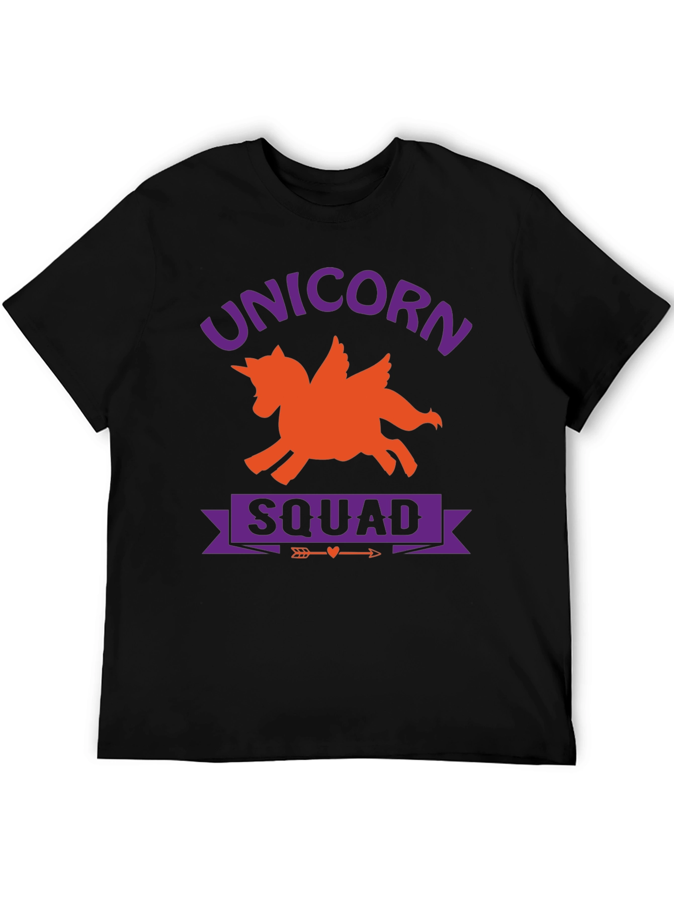 Unicorn Squad Graphic Tee - Black Cotton T-Shirt