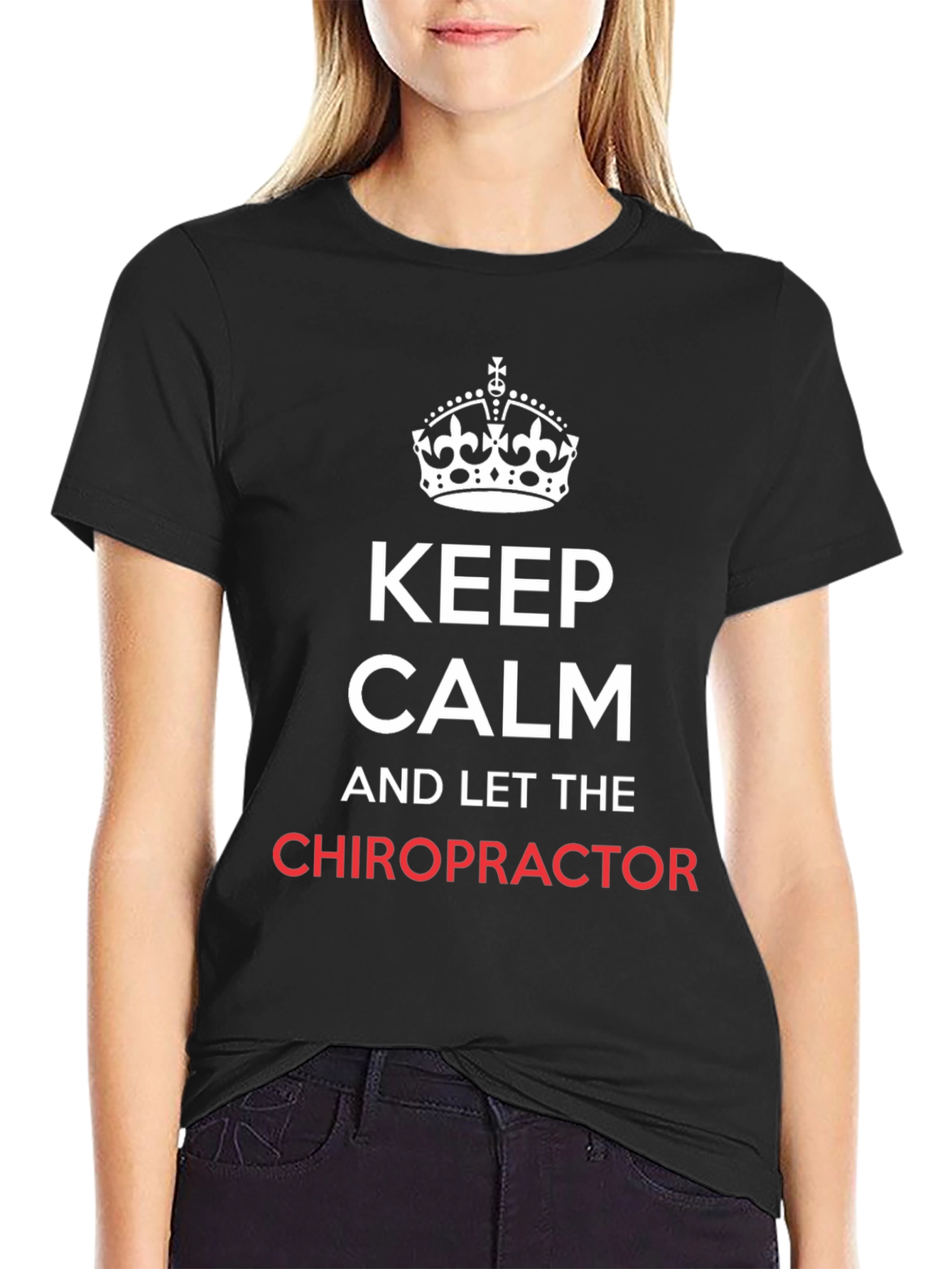 Keep Calm Chiropractor T-Shirt - Novelty Chiropractic Tee