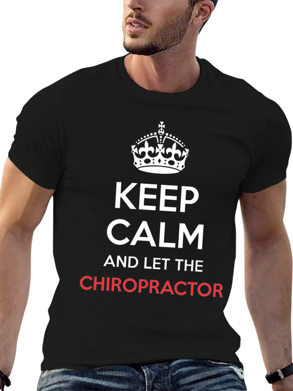 Keep Calm Chiropractor T-Shirt - Novelty Chiropractic Tee