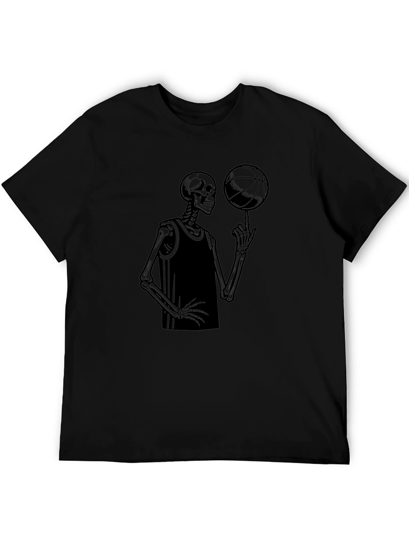 Skeleton Baller Graphic Tee - Cool Design