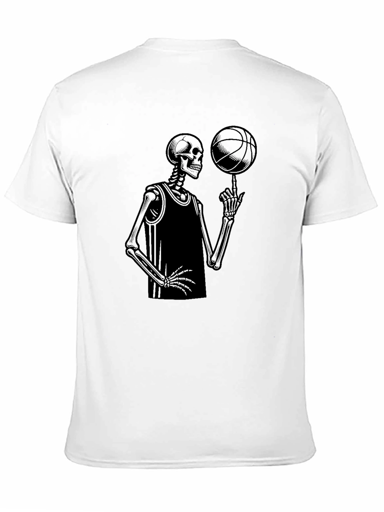 Skeleton Baller Graphic Tee - Cool Design