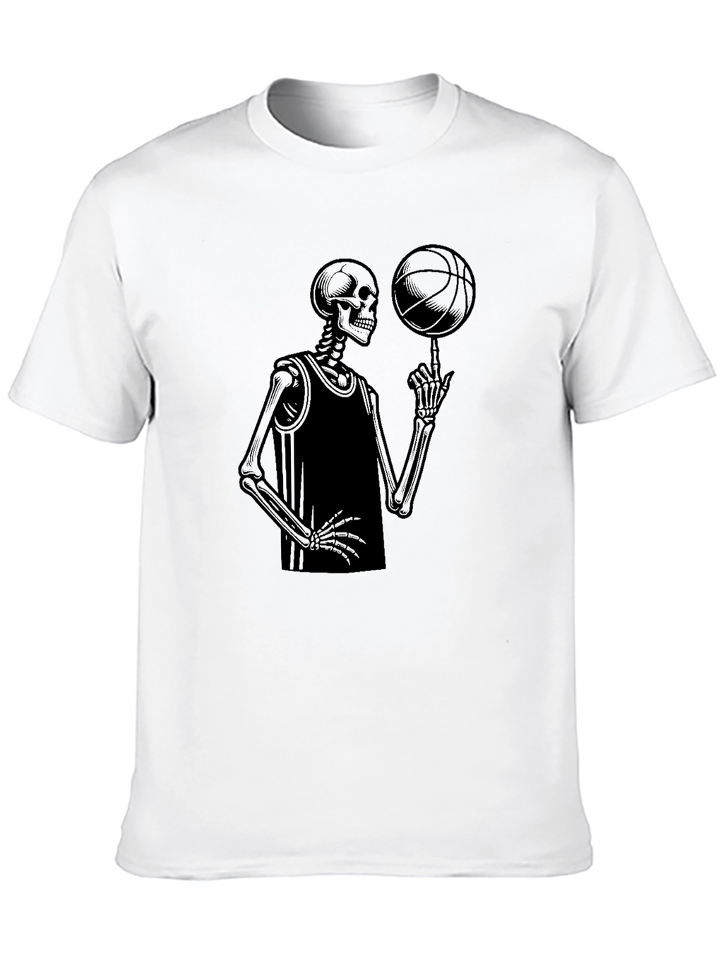 Skeleton Baller Graphic Tee - Cool Design