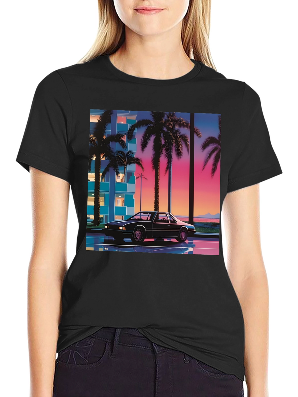 Retro Wave Car T-Shirt
