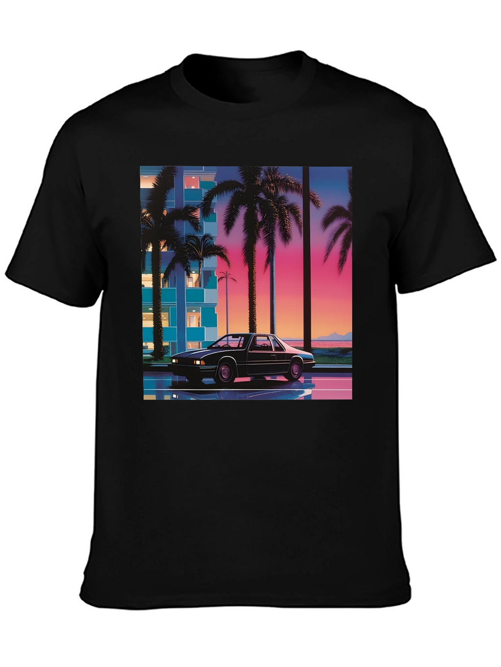 Retro Wave Car T-Shirt