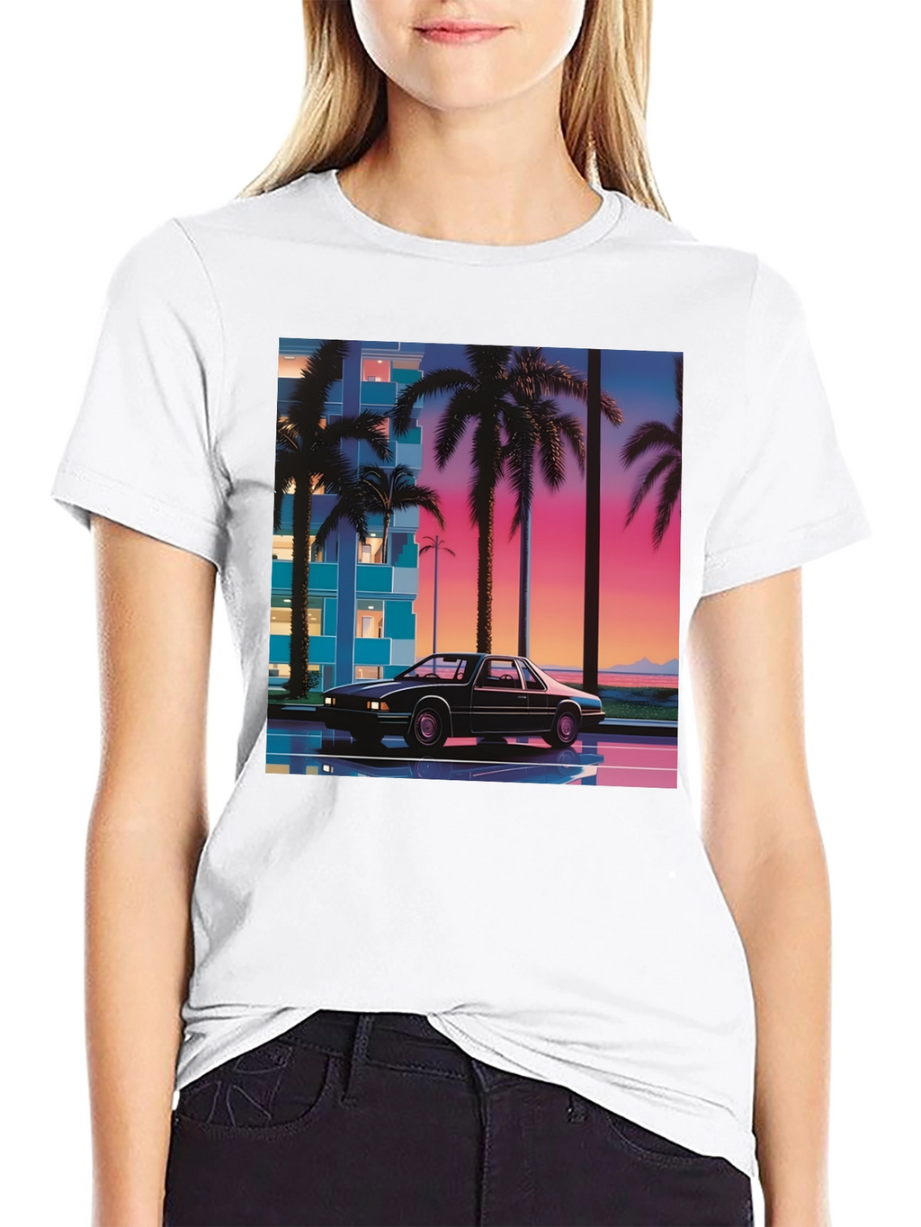 Retro Wave Car T-Shirt