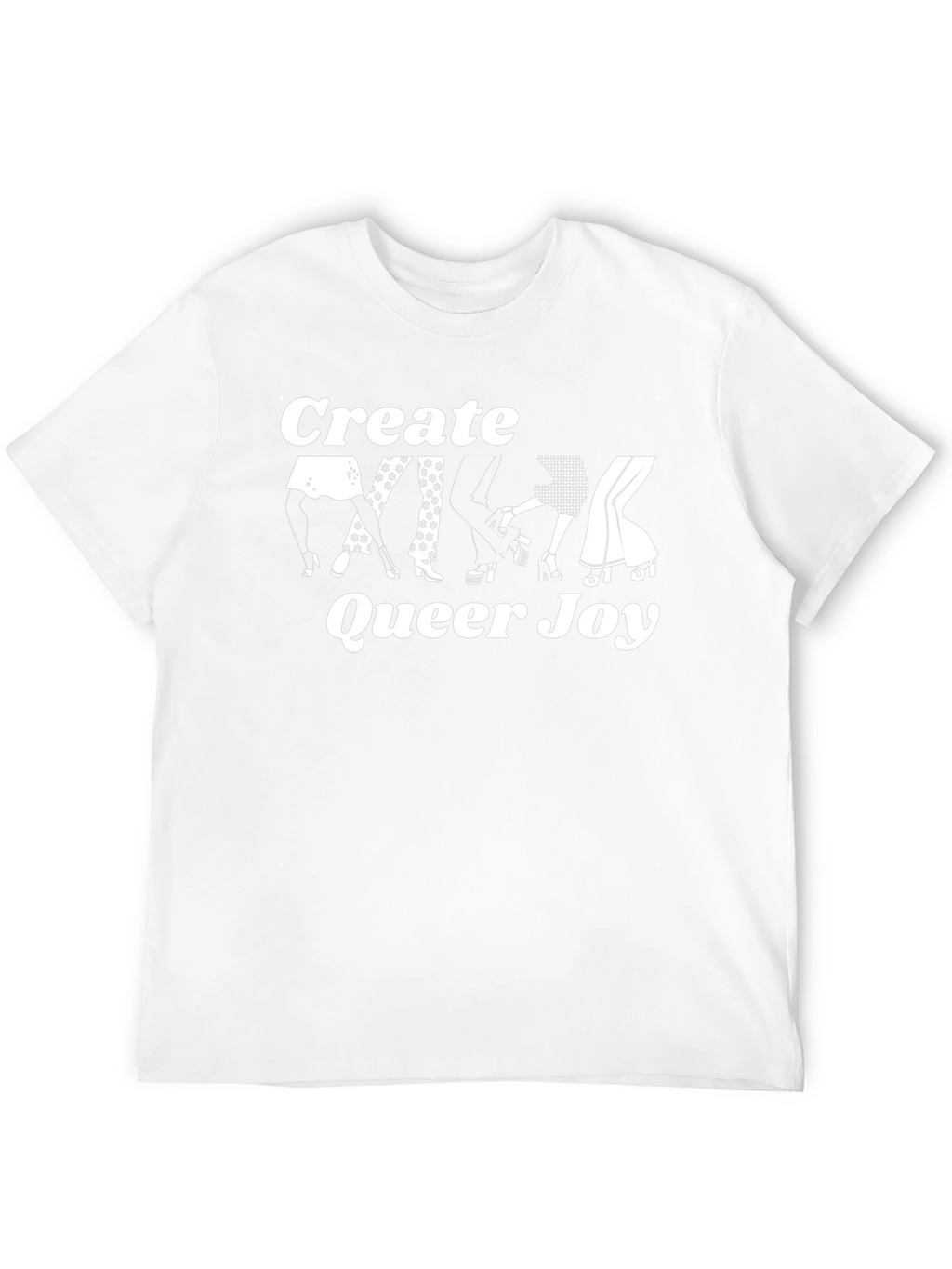 Create Queer Joy Graphic Tee - Black Cotton T-Shirt