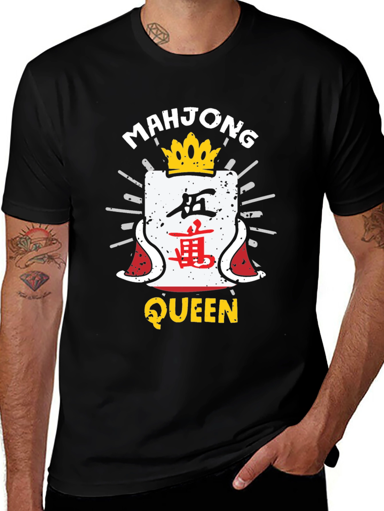 Mahjong Queen Black T-Shirt