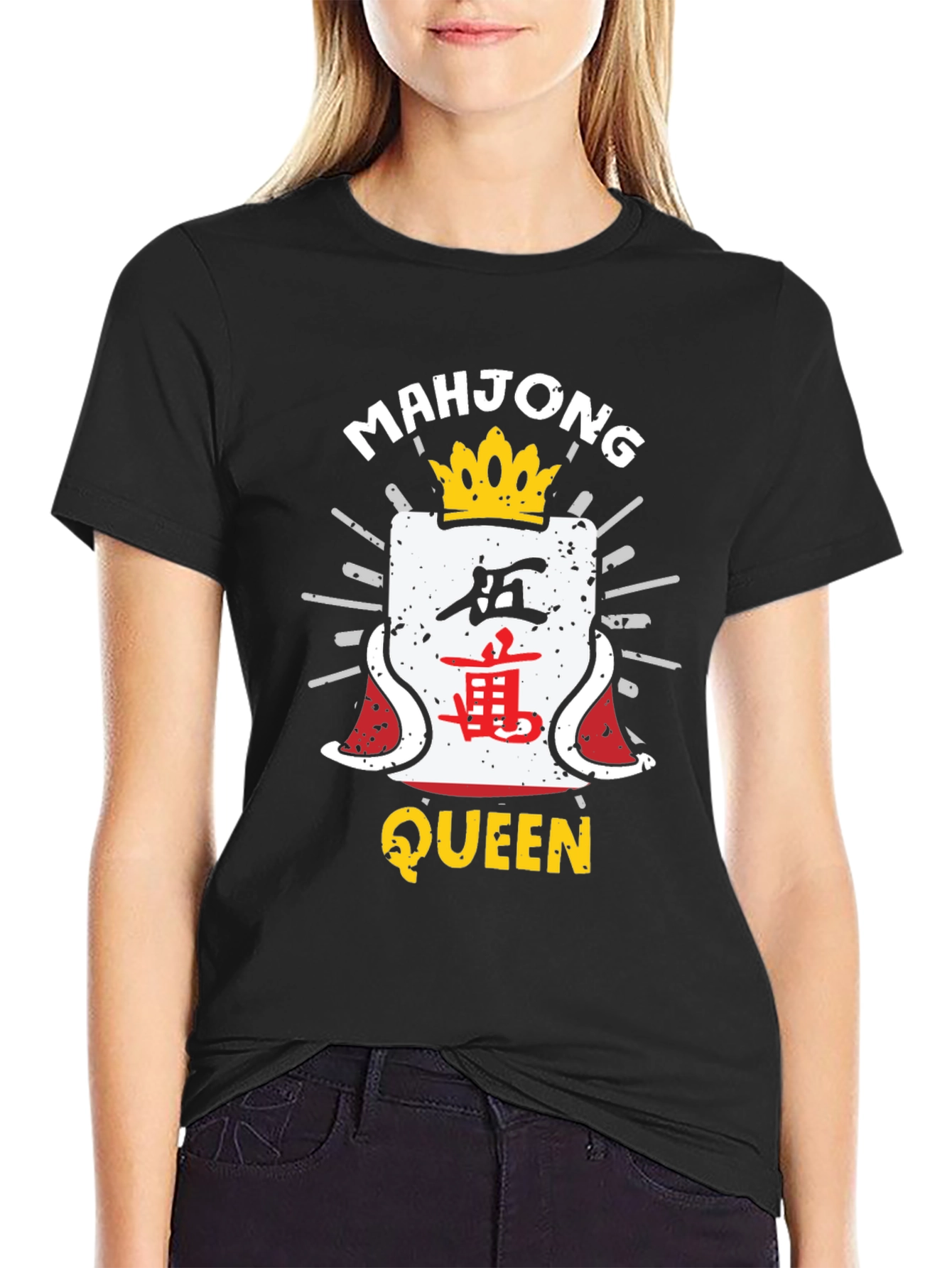 Mahjong Queen Black T-Shirt