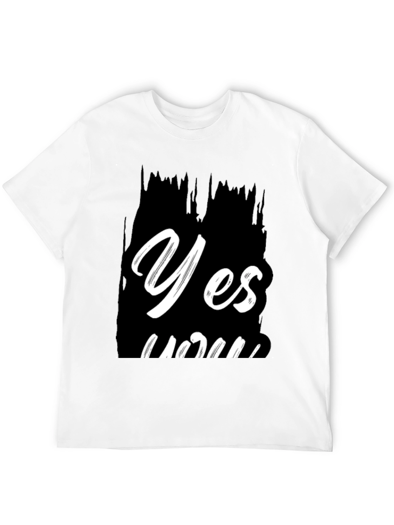 Yes You Black Graphic Tee