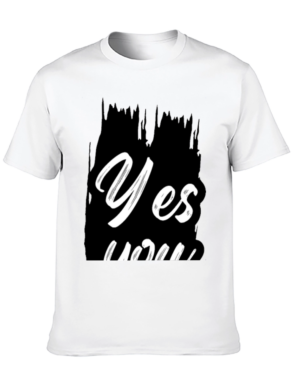 Yes You Black Graphic Tee