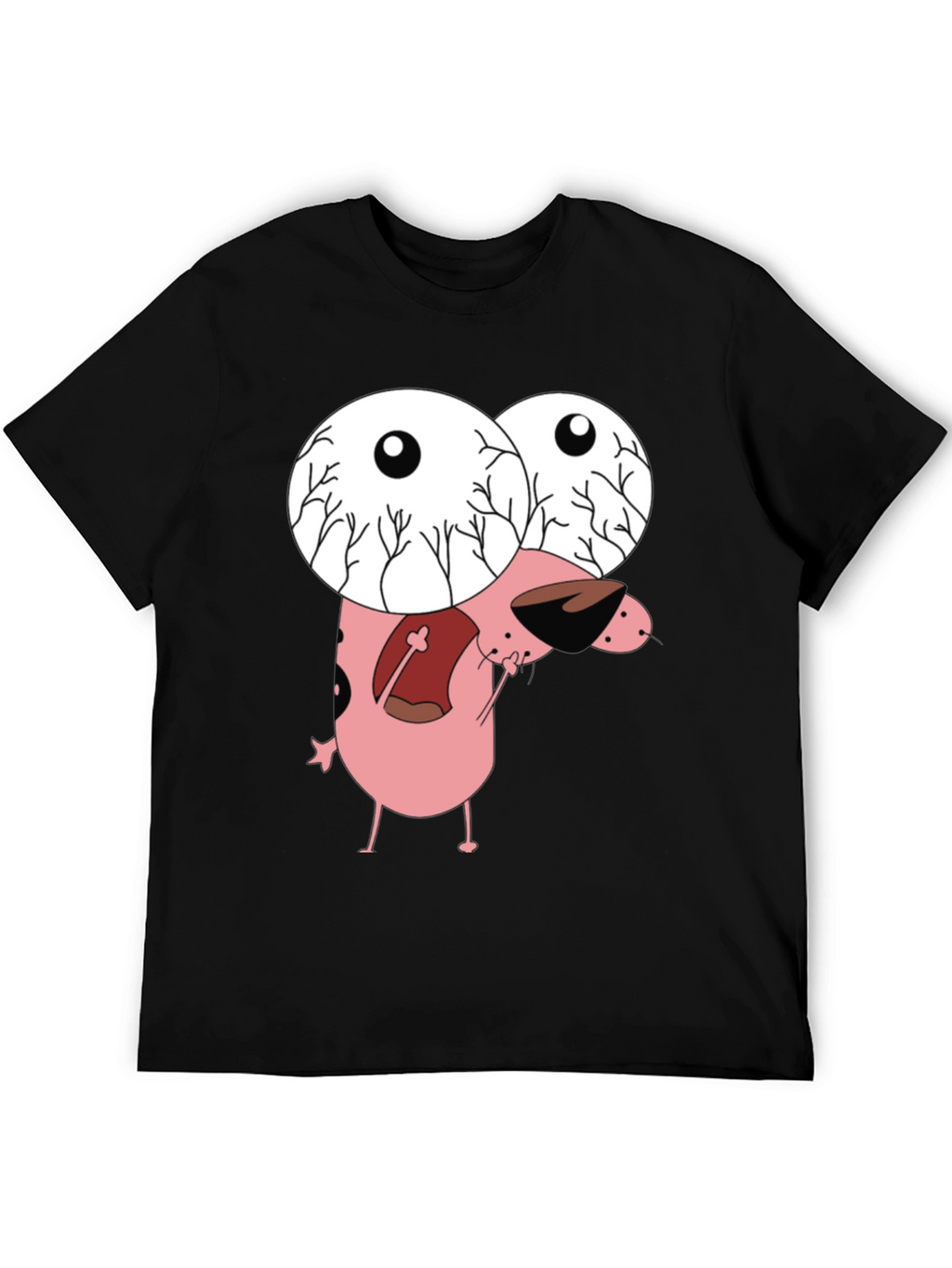 Courage the Cowardly Dog Graphic Tee - Black