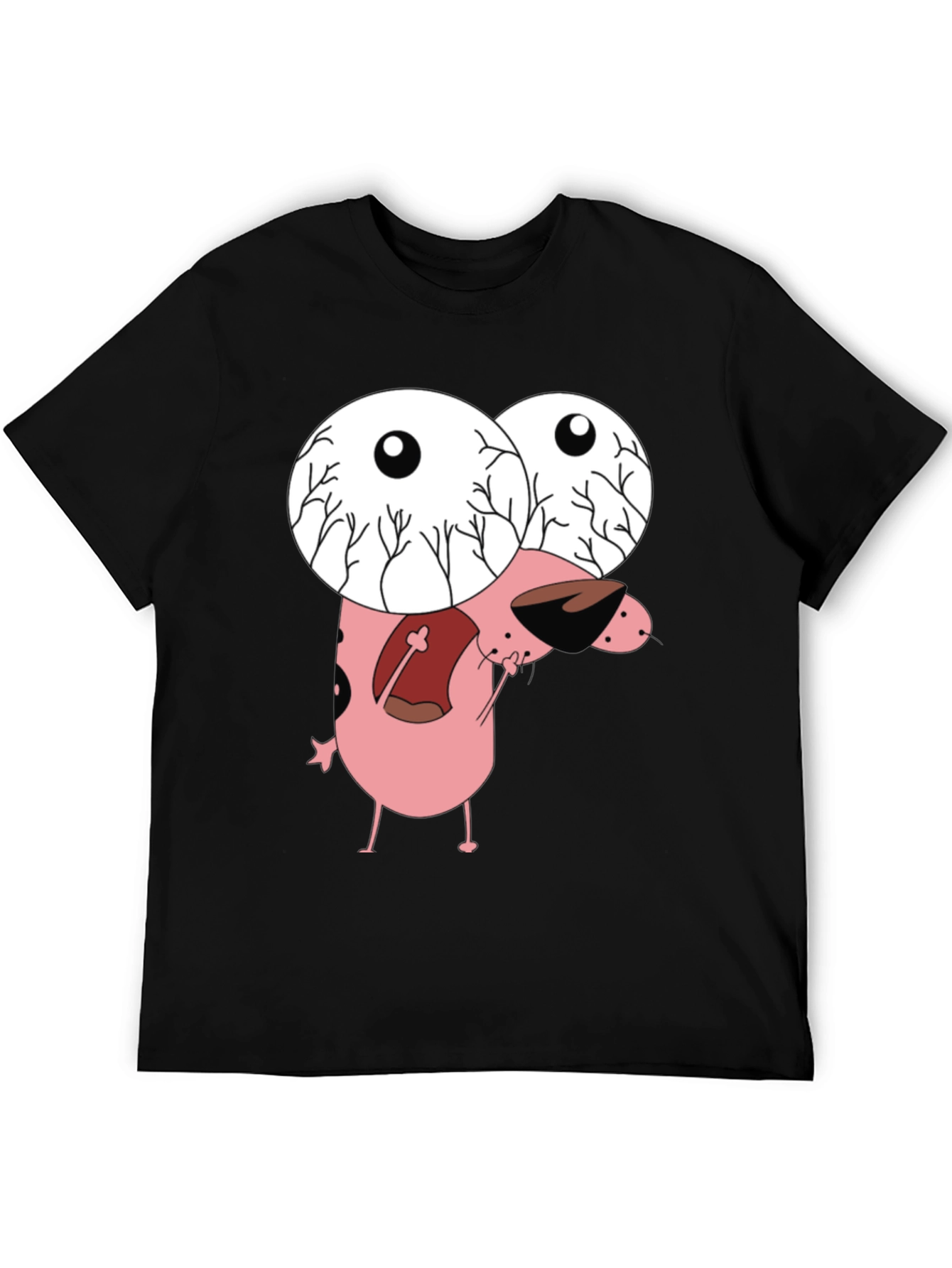 Courage the Cowardly Dog Graphic Tee - Black