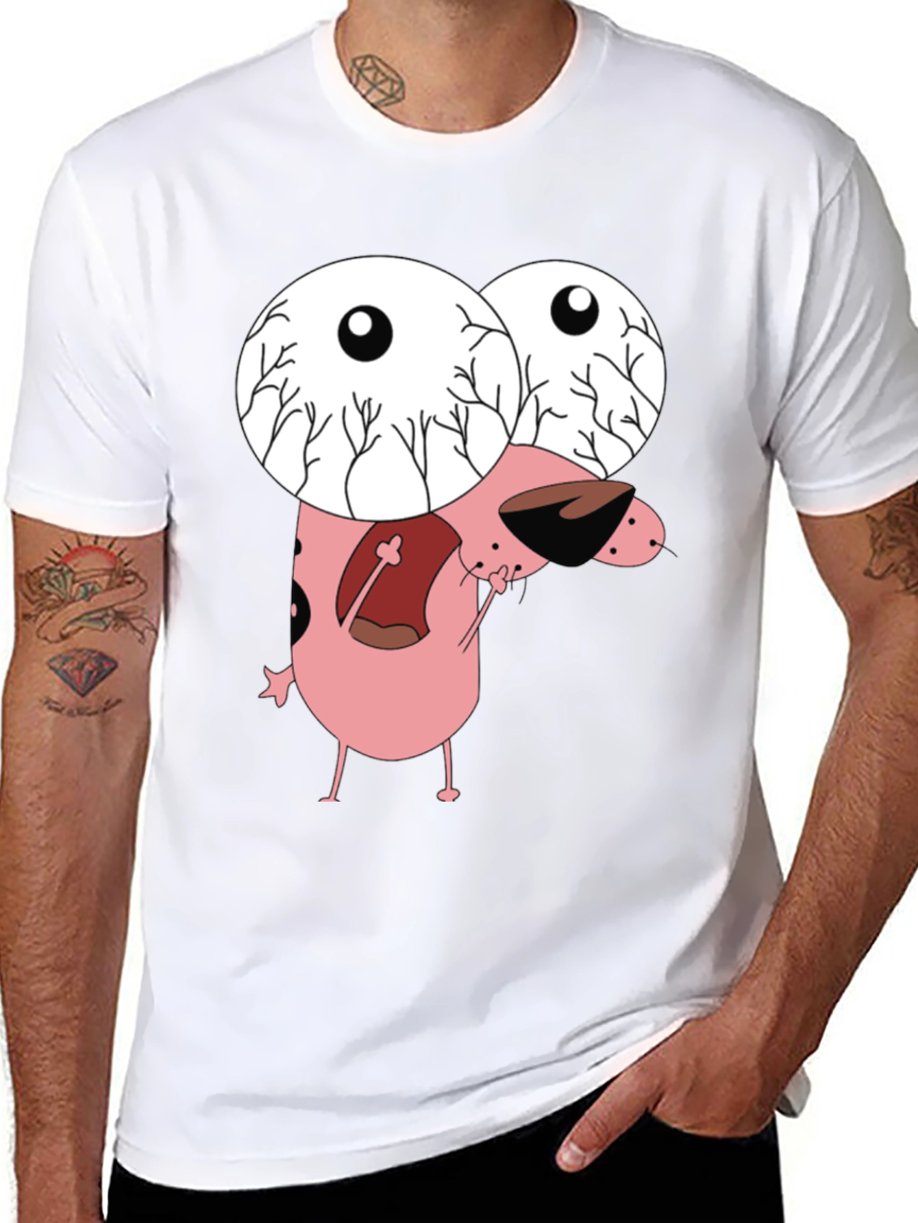 Courage the Cowardly Dog Graphic Tee - Black
