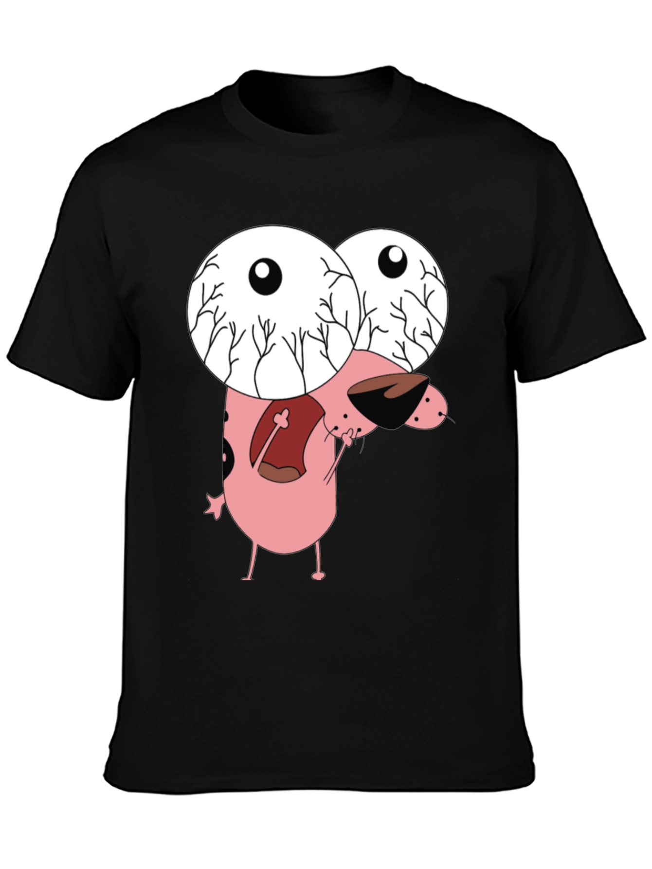 Courage the Cowardly Dog Graphic Tee - Black