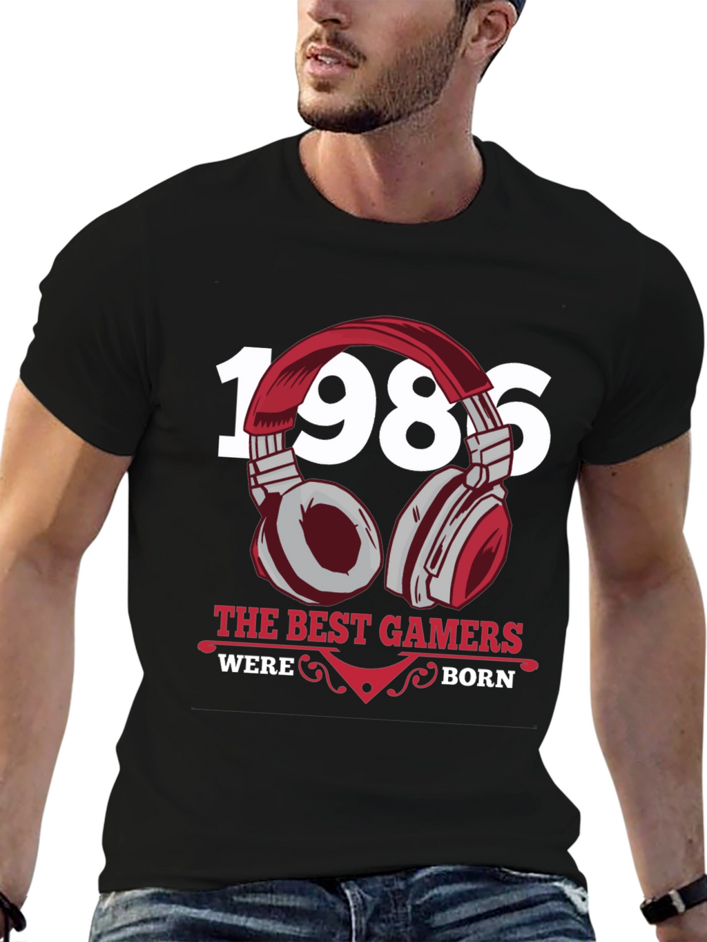 1986 Best Gamers T-Shirt Black Gaming Apparel