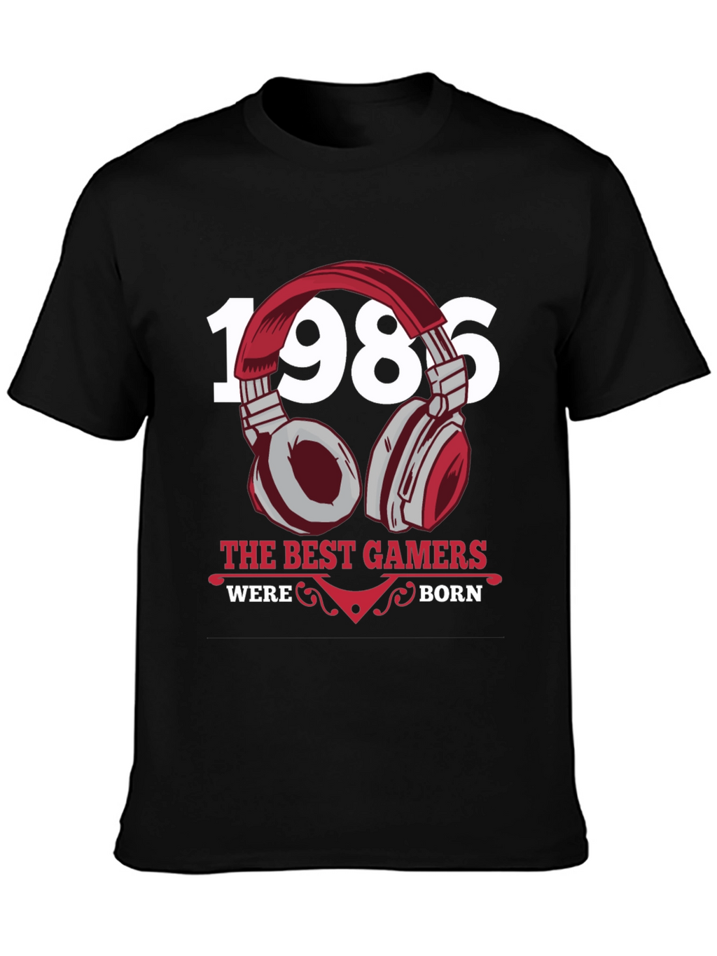 1986 Best Gamers T-Shirt Black Gaming Apparel