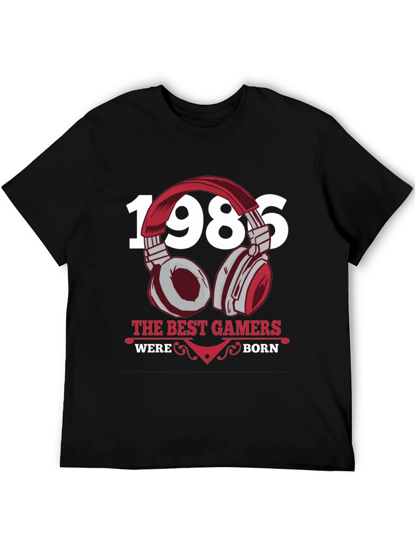 1986 Best Gamers T-Shirt Black Gaming Apparel