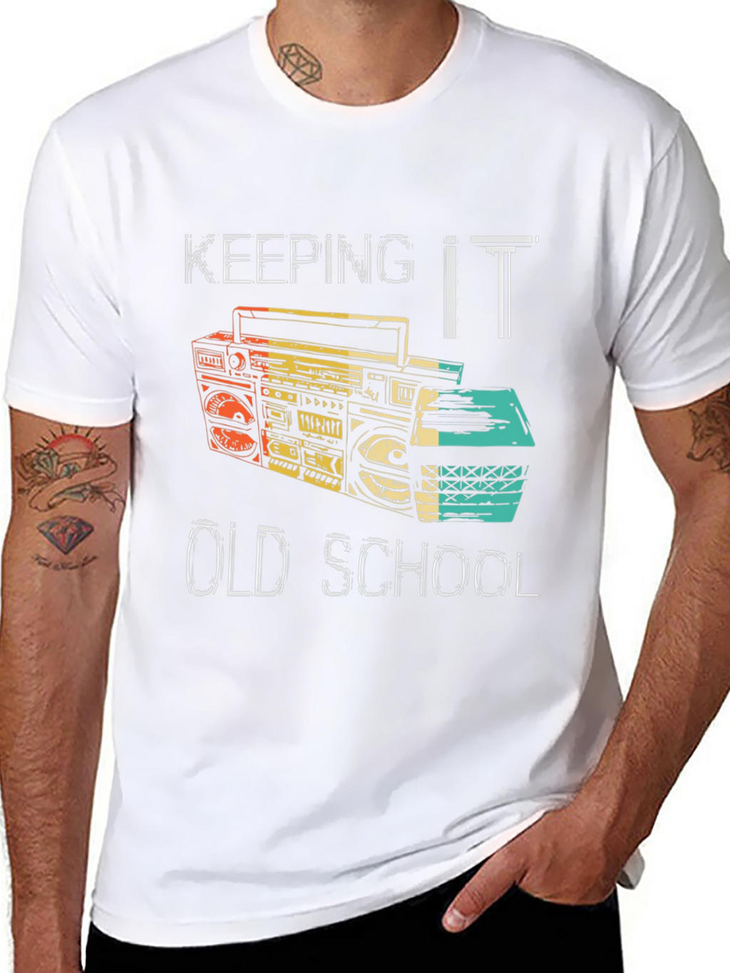 Retro Boombox Graphic T-Shirt - Keeping it Old School