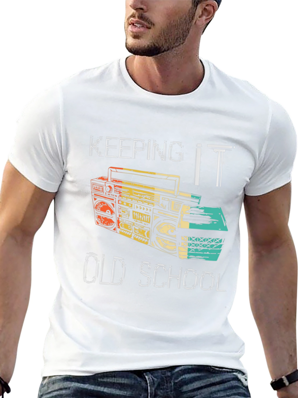 Retro Boombox Graphic T-Shirt - Keeping it Old School