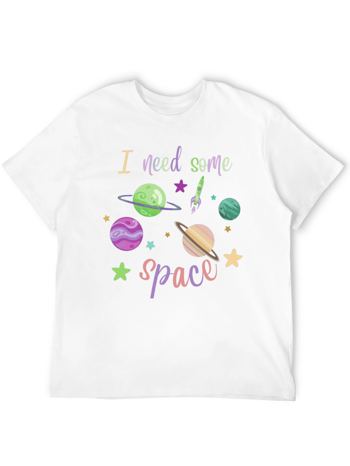 I Need Space T-Shirt - Black Cotton Blend