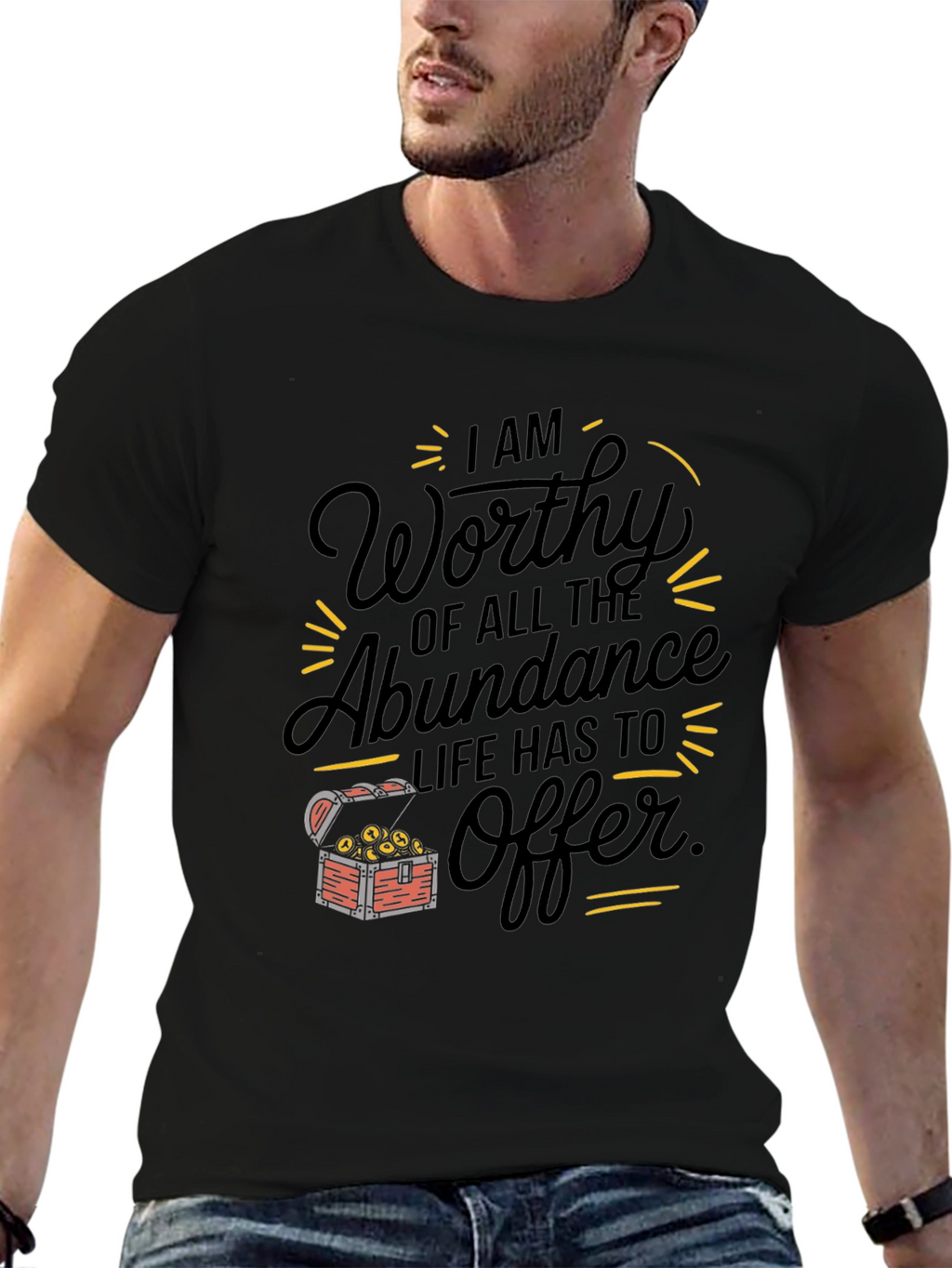 Worthy of Abundance Graphic Tee - Black