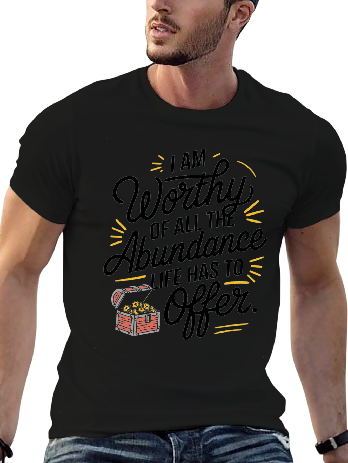 Worthy of Abundance Graphic Tee - Black