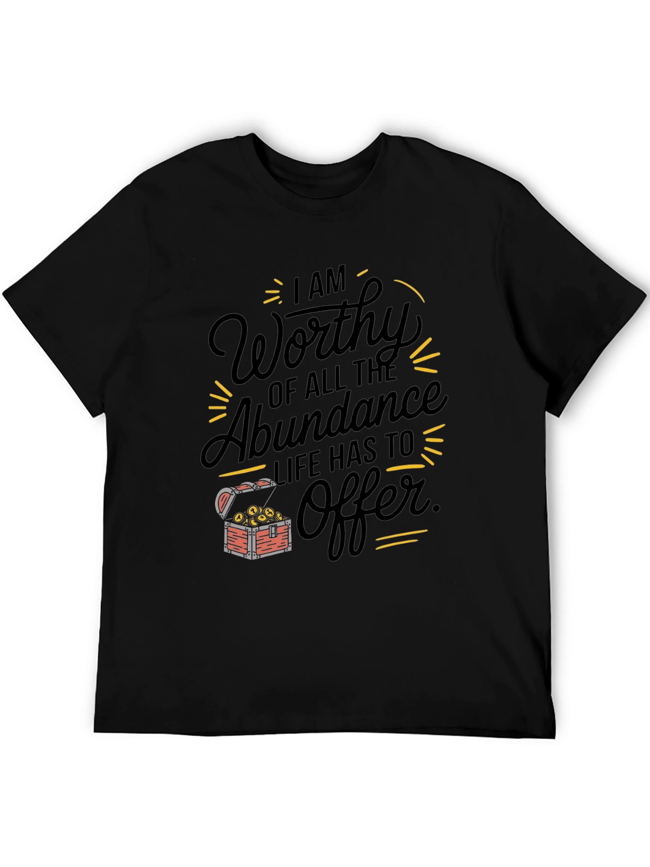 Worthy of Abundance Graphic Tee - Black