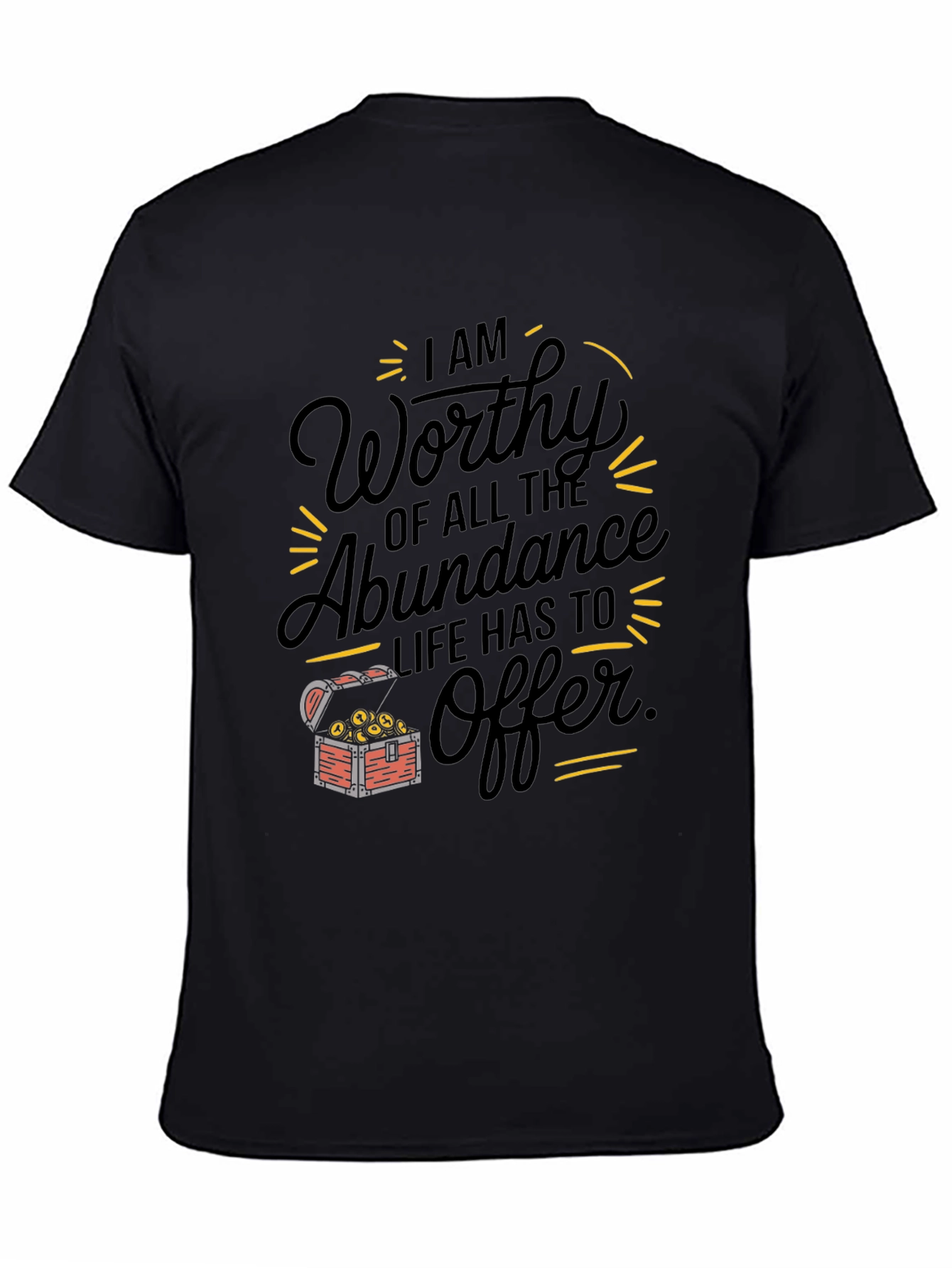 Worthy of Abundance Graphic Tee - Black