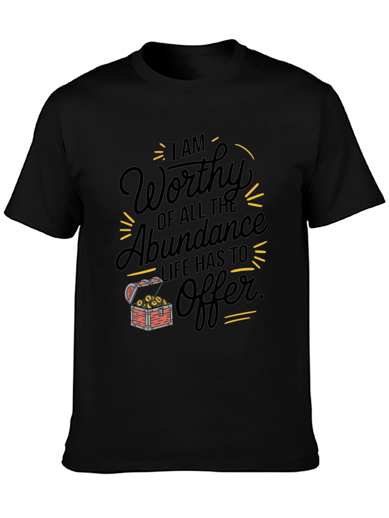 Worthy of Abundance Graphic Tee - Black