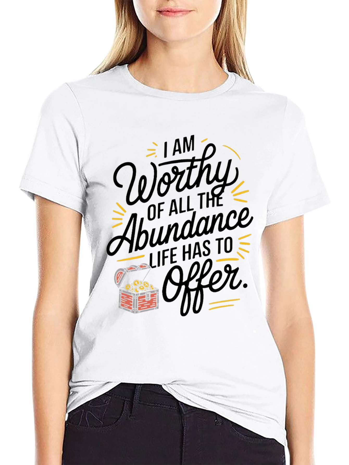 Worthy of Abundance Graphic Tee - Black