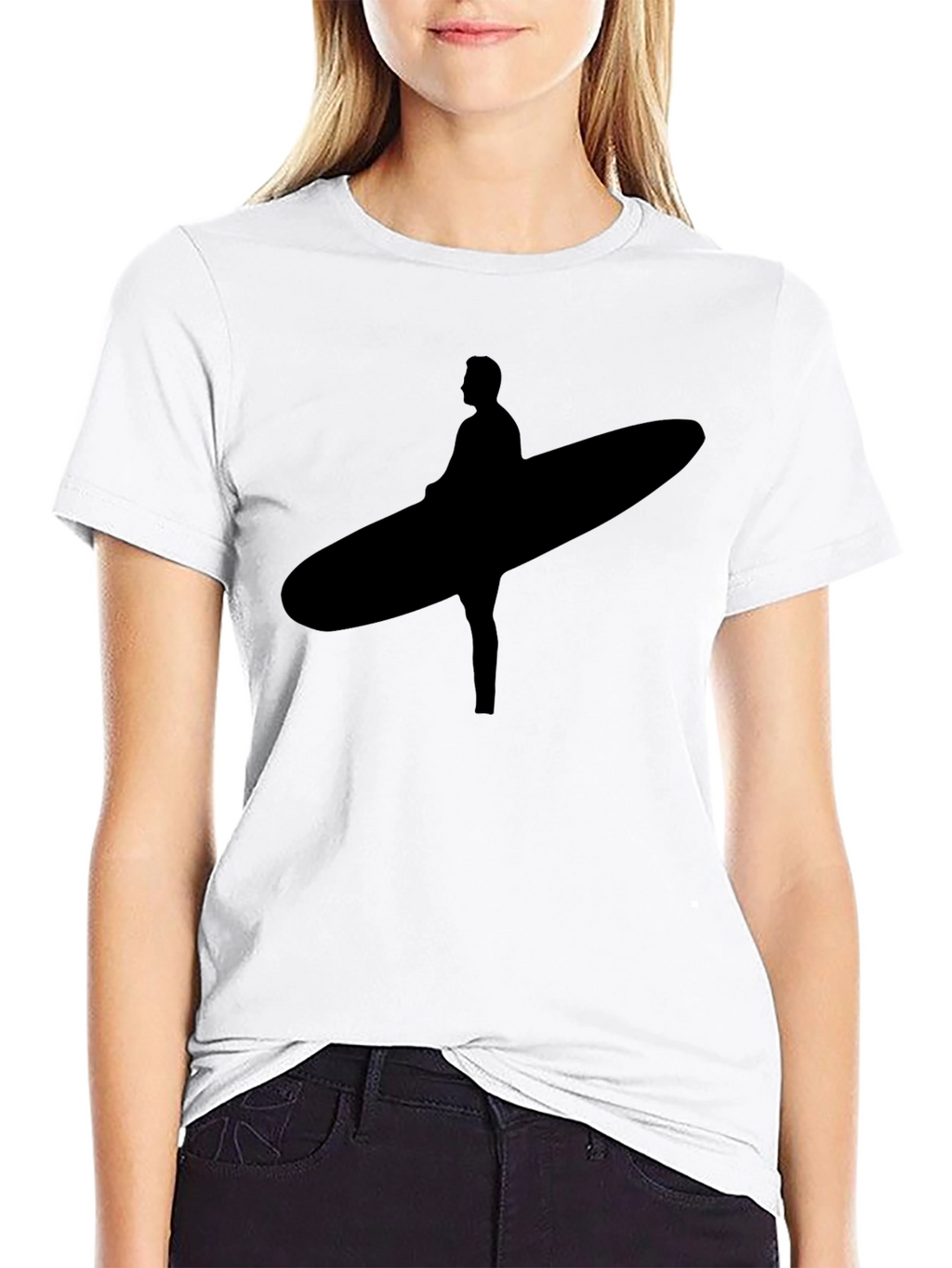 Surfer Graphic Black T-Shirt - Cool Surf Tee