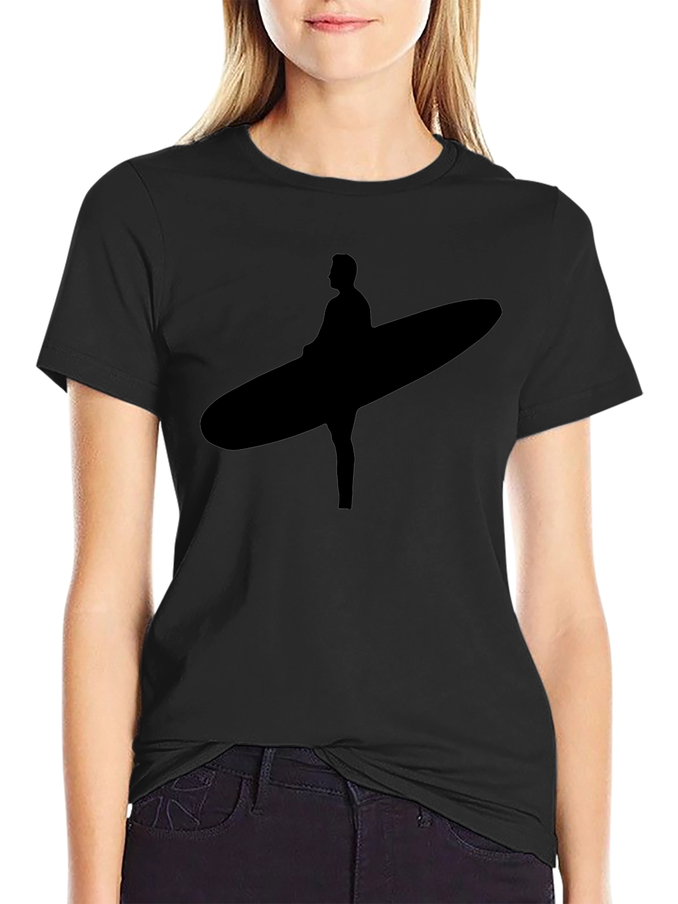 Surfer Graphic Black T-Shirt - Cool Surf Tee