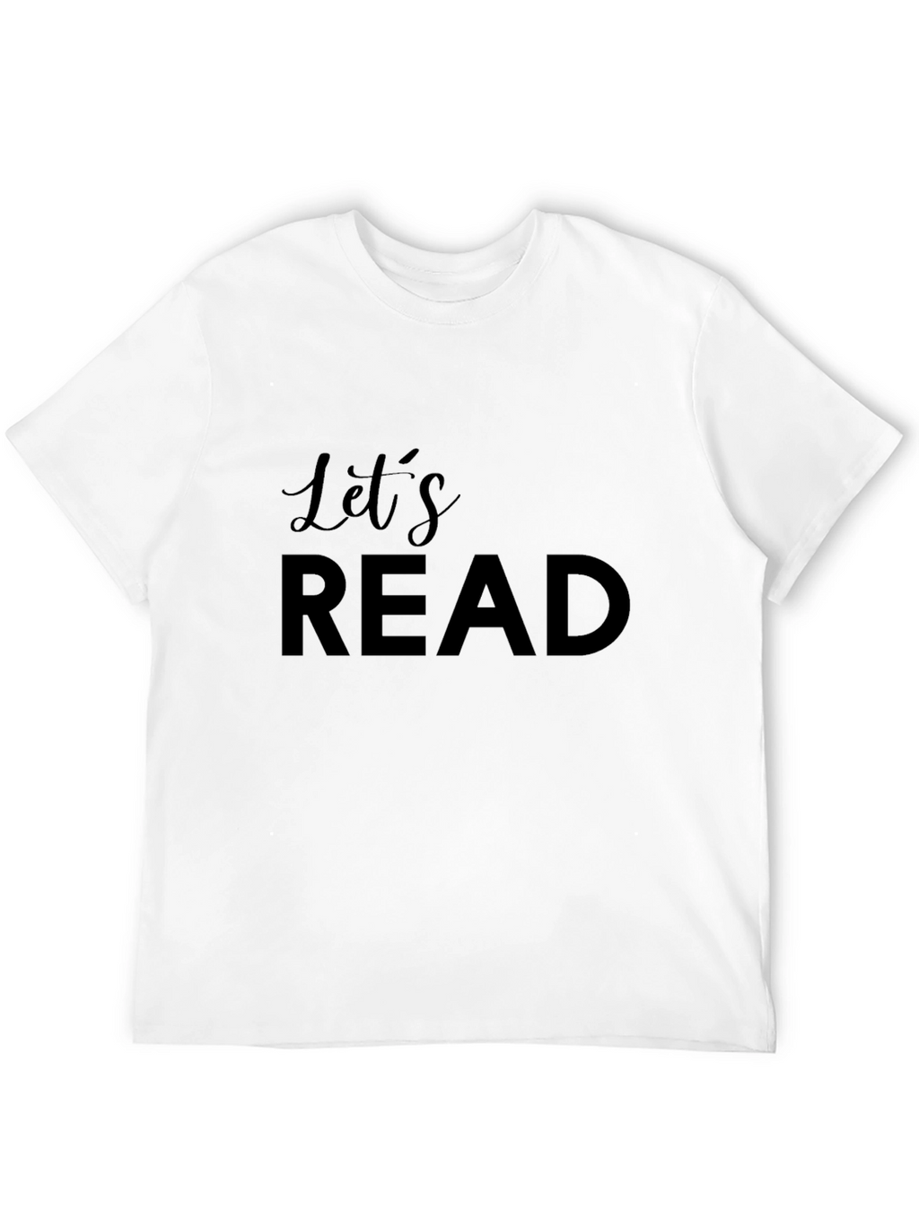 Lets Read Graphic Tee - Black Cotton T-Shirt