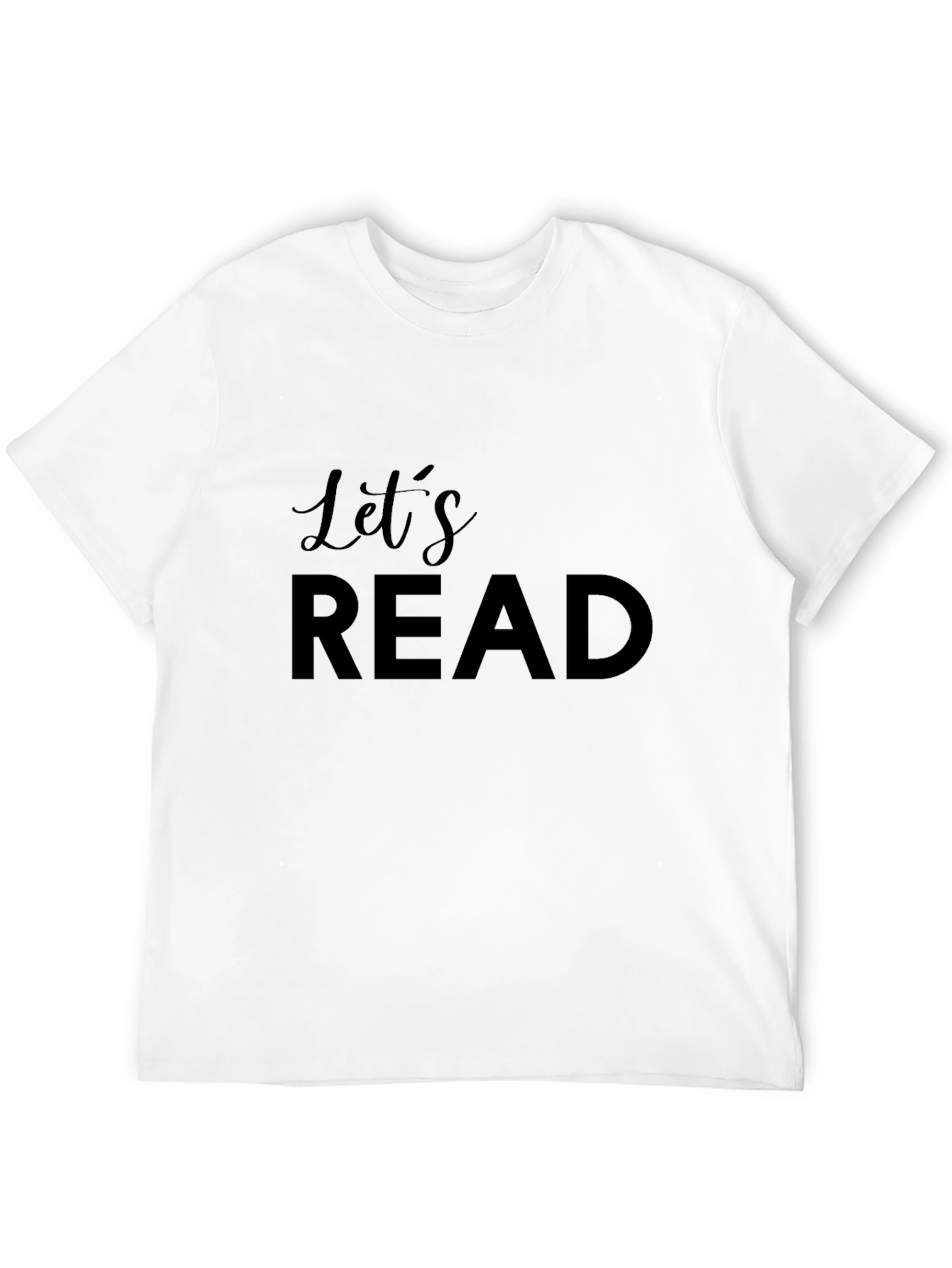 Lets Read Graphic Tee - Black Cotton T-Shirt